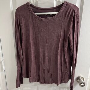 American Eagle Outfitters Long Sleeve Top - Plum